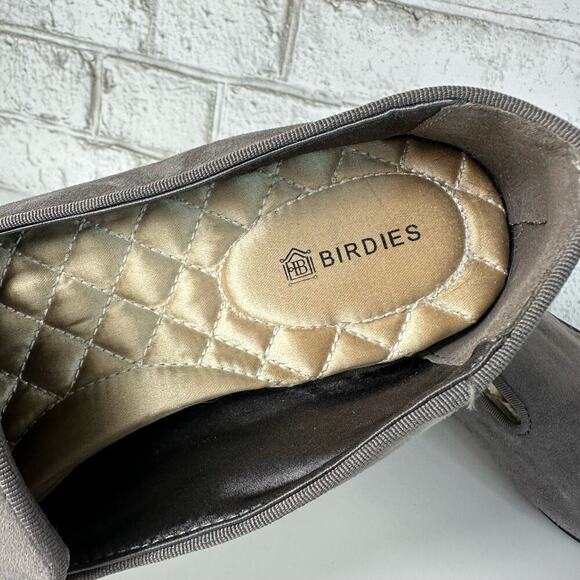 Birdies The Starling Loafers Leather Suede Slip On Neutral Minimal Gray Grey 6 - Picture 12 of 14